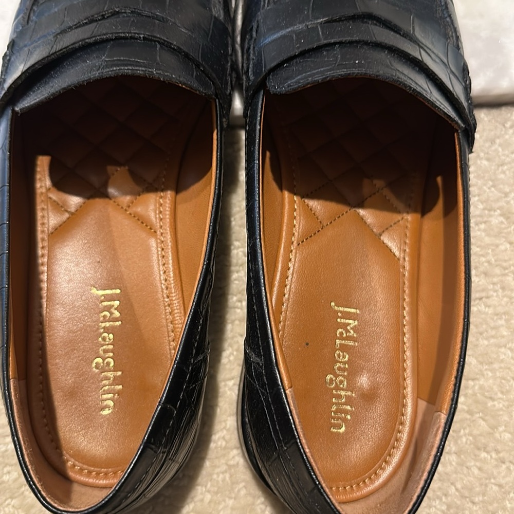 J. McLaughlin Black Leather Loafers - size 9 - Picture 6 of 7